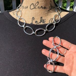 Premier Designs Oval chain bracelet/necklace SET